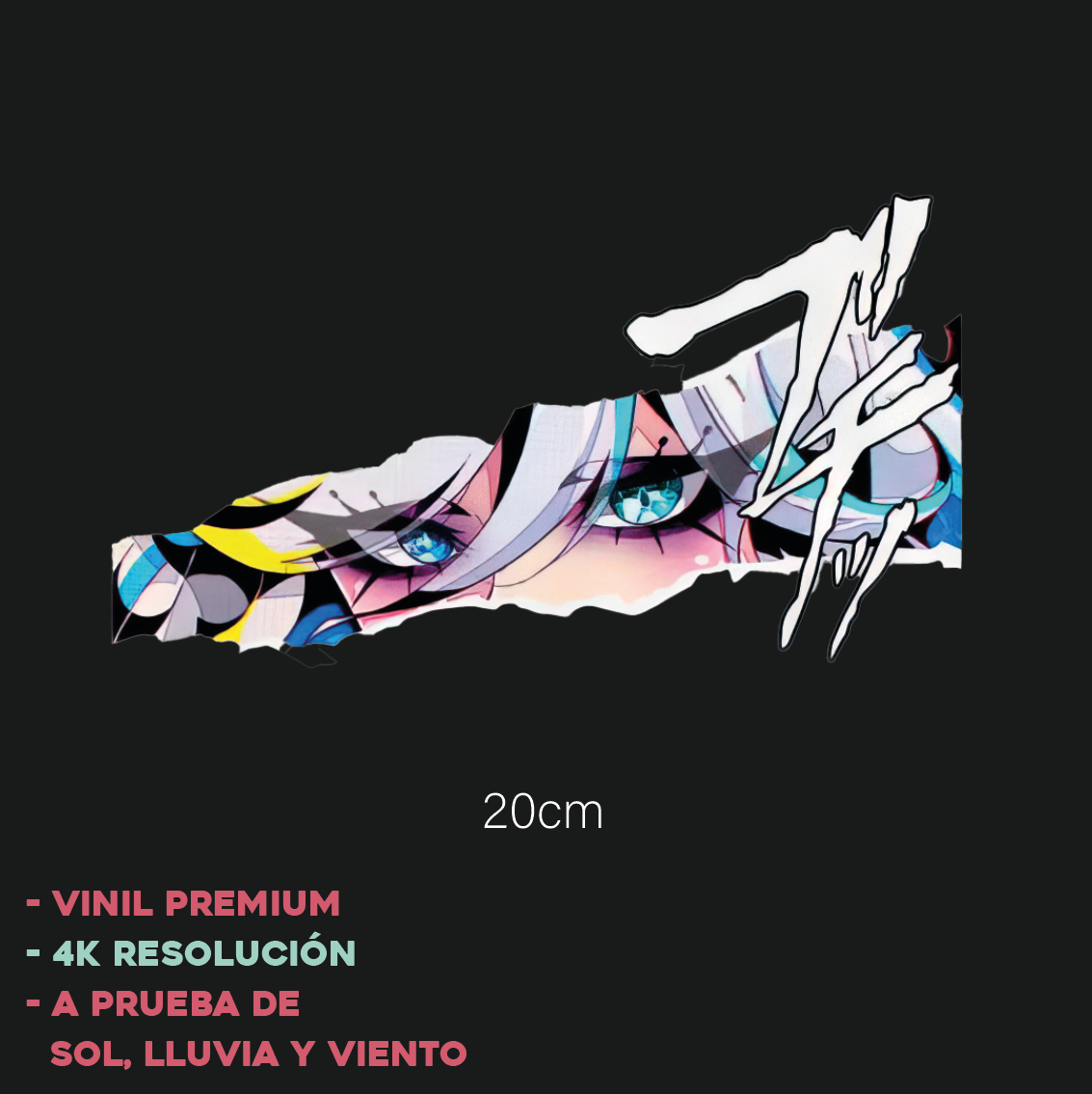 Ojos Anime Ripped - Sticker