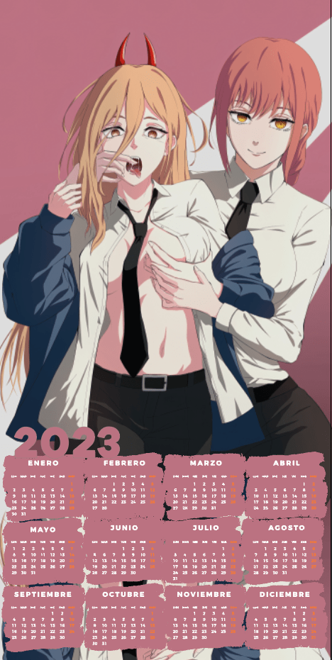 Calendario 2023 PROMO - Makima y Power