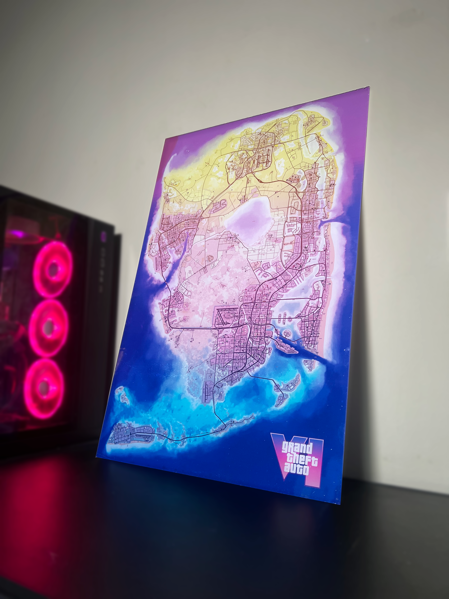 GTA VI MAP - Poster Rigido