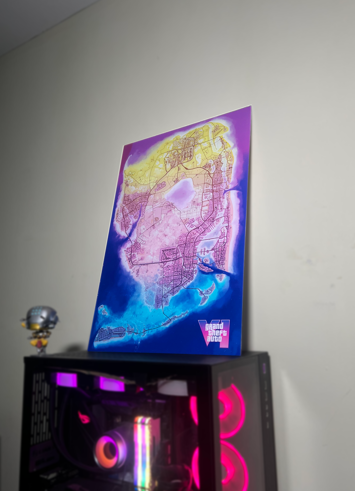 GTA VI MAP - Poster Rigido