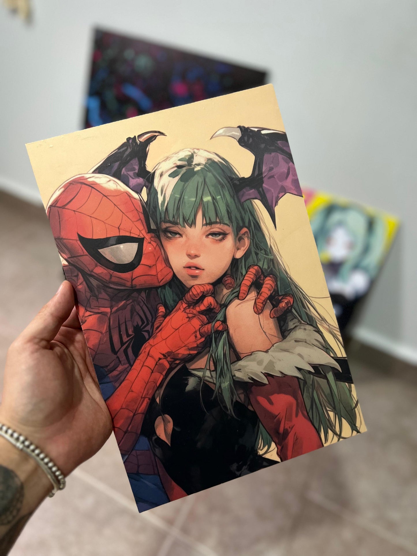 Spiderman x Morrigan - Poster Rigido