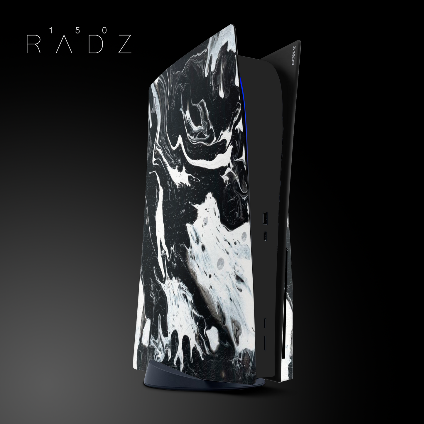 Skin PS5 - Black Liquid