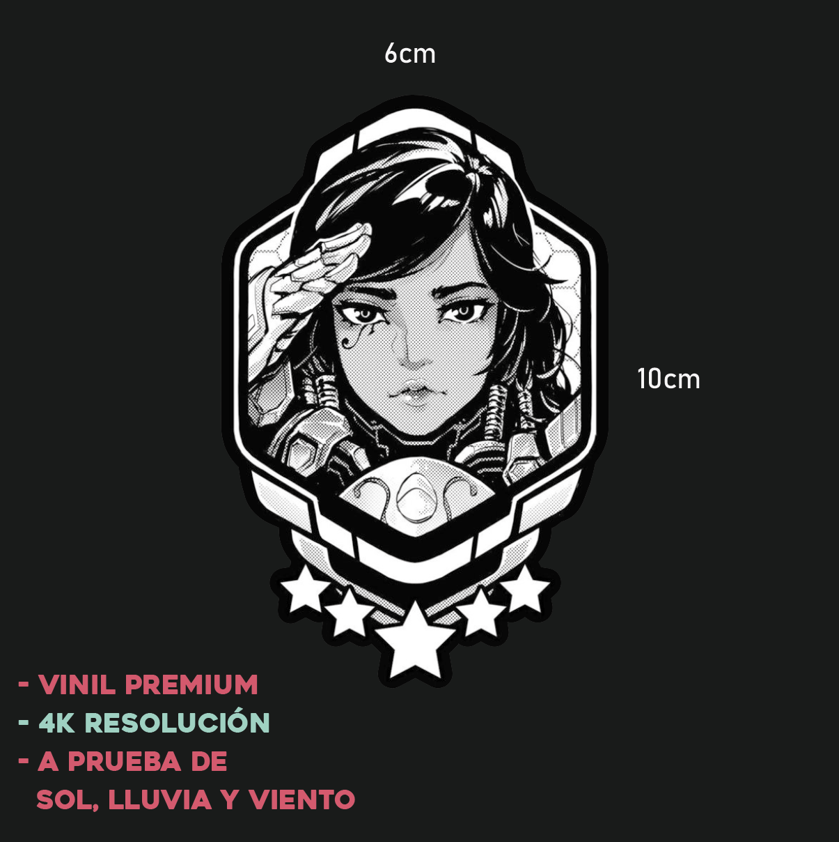 Overwatch Emblema Heroes - Sticker Anime