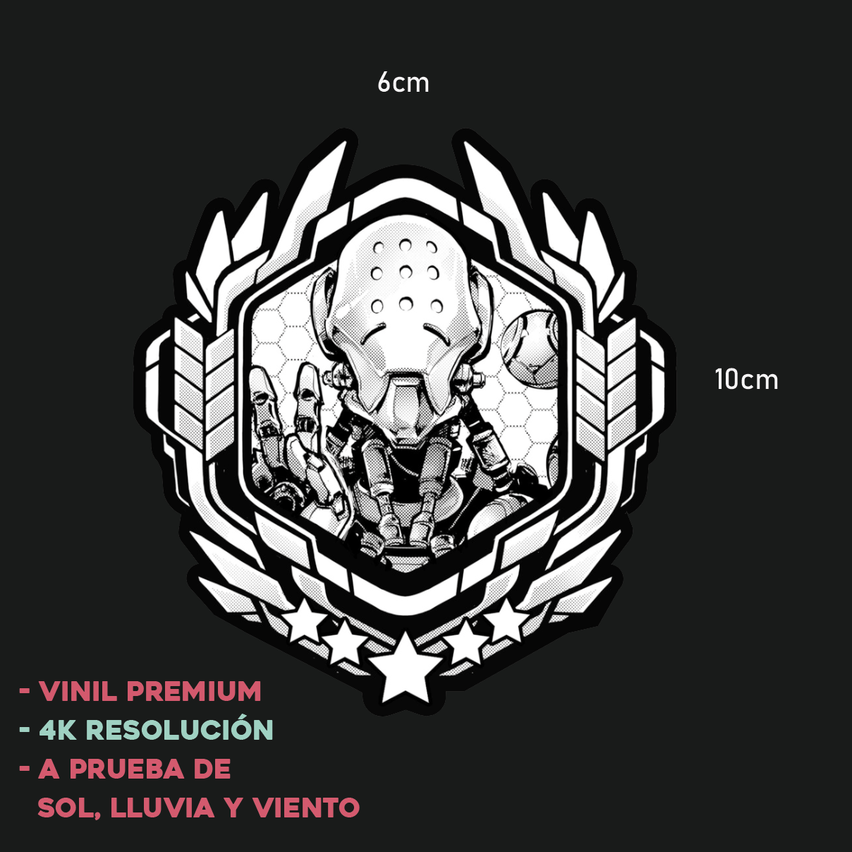 Overwatch Emblema Heroes - Sticker Anime