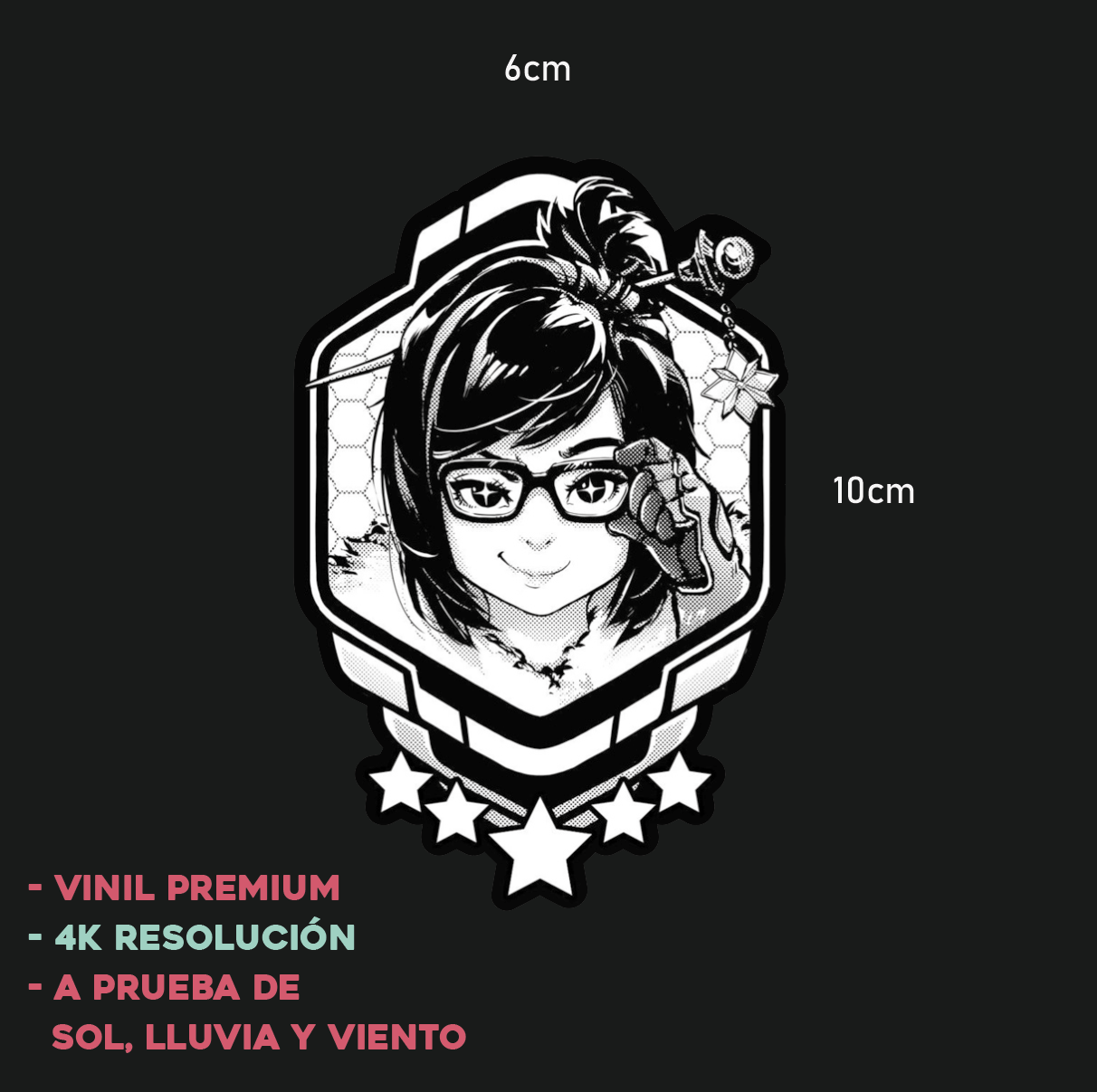 Overwatch Emblema Heroes - Sticker Anime