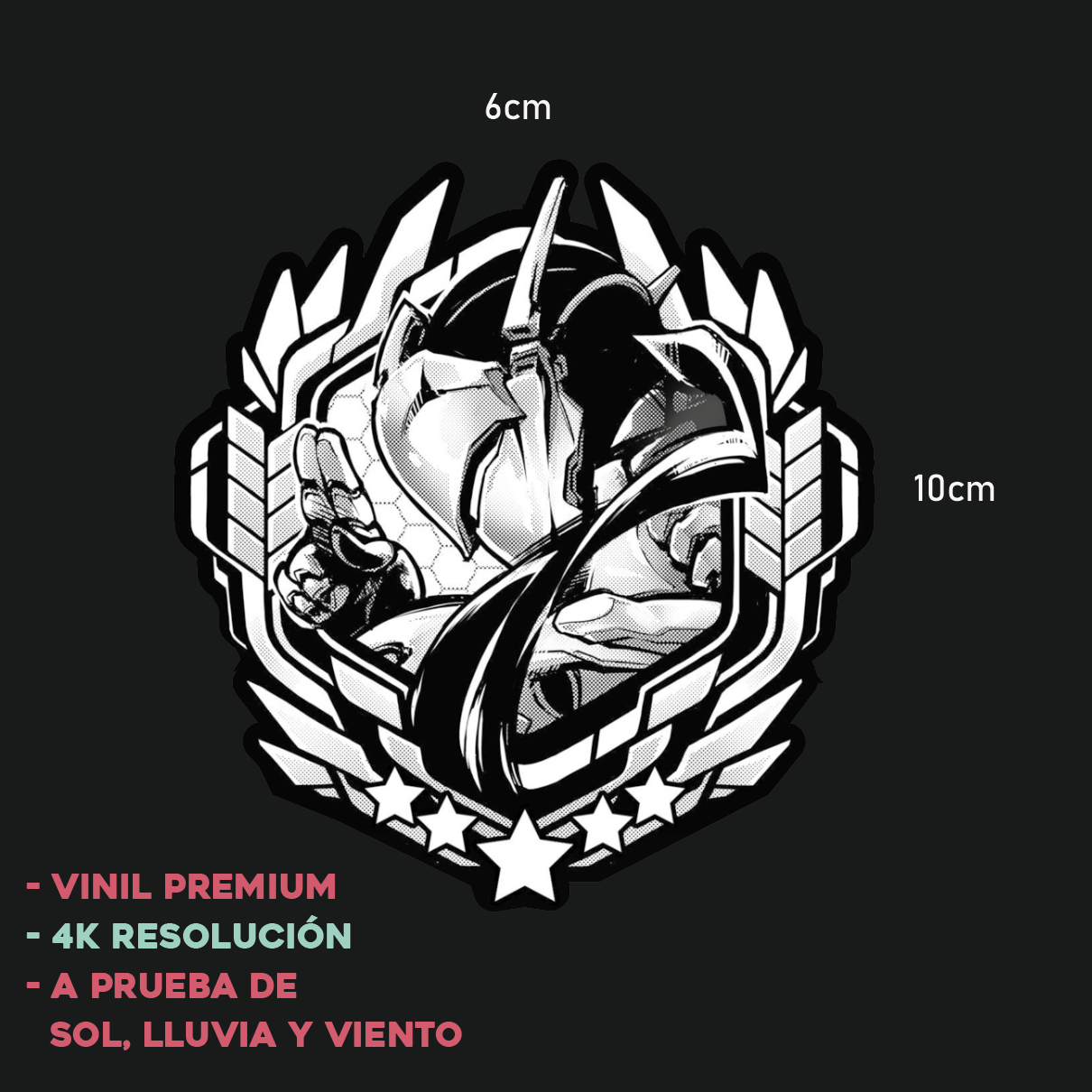 Overwatch Emblema Heroes - Sticker Anime