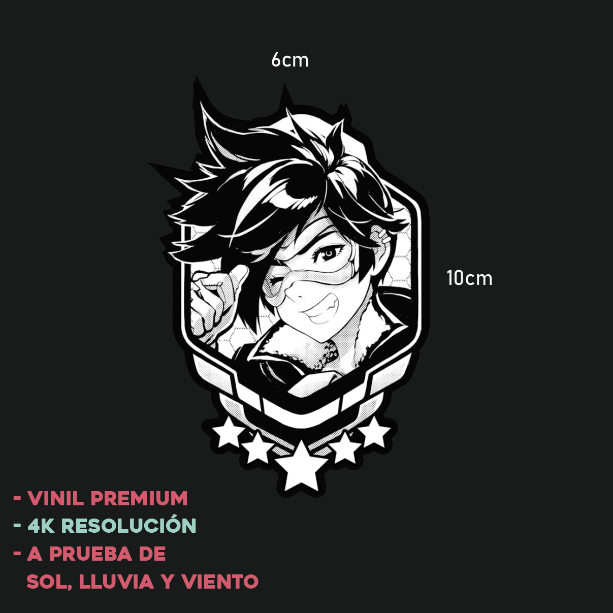 Overwatch Emblema Heroes - Sticker Anime