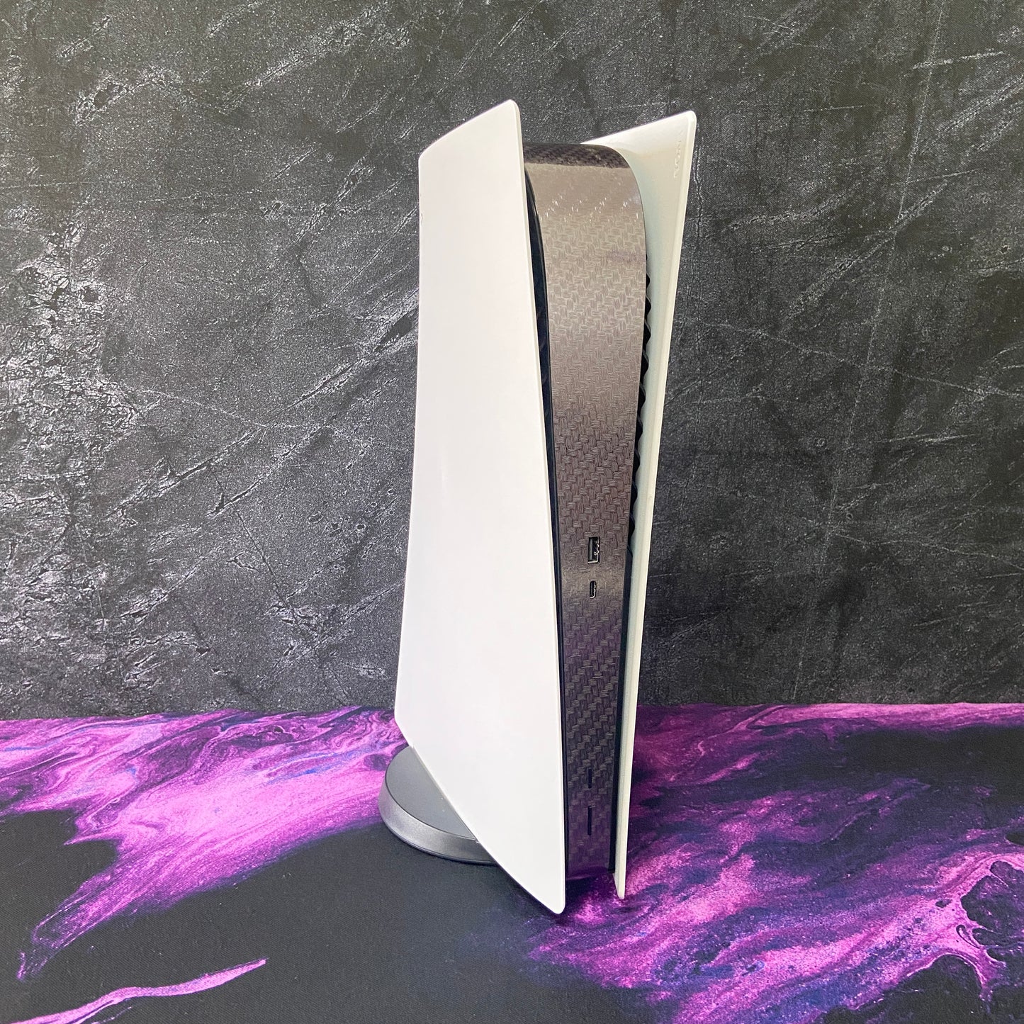 Skin Central PS5 - Fibra de Carbono