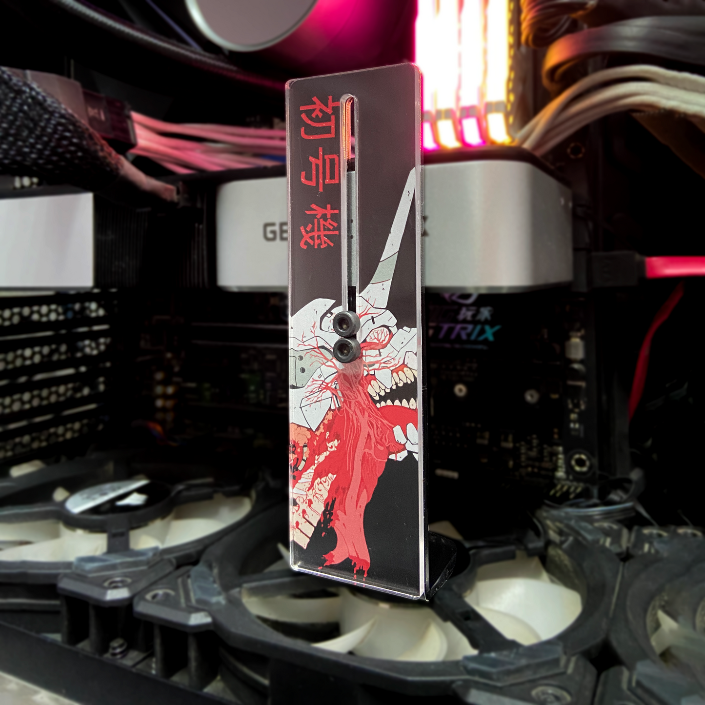 Soporte GPU - EVA Skull Negro