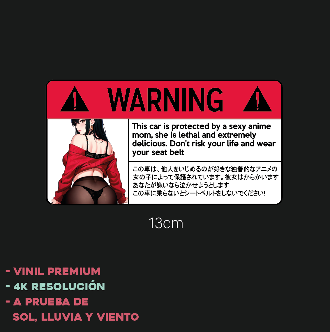 Sticker Anime - Warning Sign