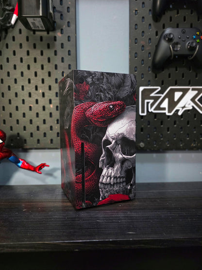 Wrap Xbox Series X Red Snake Skull