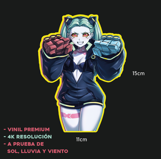 Rebecca Puños - Anime Sticker