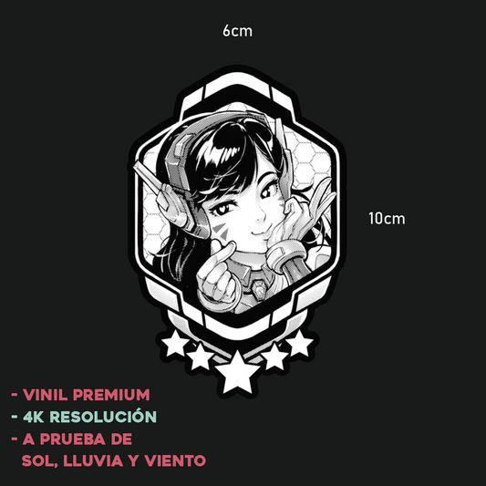 Overwatch Emblema Heroes - Sticker Anime