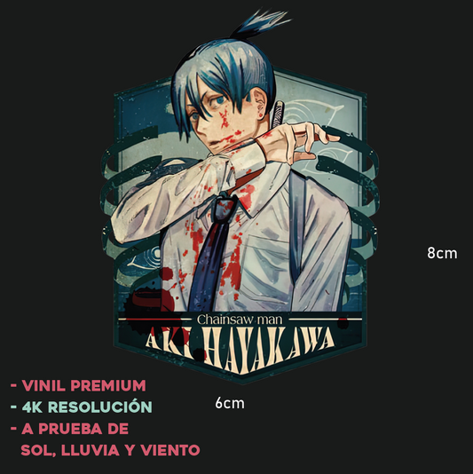 Chainsaw Man - Sticker Anime - Aki Hayakawa